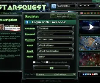 Starsquest.com(StarsQuest Free Strategy MMO Online) Screenshot