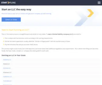 Start-Filing.com(Learn How to Start an LLC in Any State) Screenshot