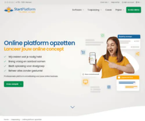Start-Platform.com(Online platform opzetten) Screenshot
