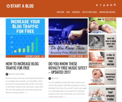 Startablog.info(Learn how to Start a Blog) Screenshot