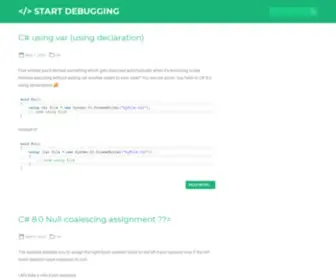 Startdebugging.net(Start Debugging) Screenshot