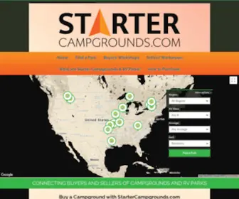 Startercampgrounds.com(Connecting Buyers and Sellers of Campgrounds and RV Parks) Screenshot