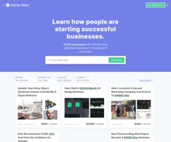 Starterstory.com(Starter Story) Screenshot