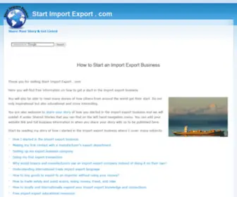 Startimportexport.com(How to Start an Import Export Business) Screenshot