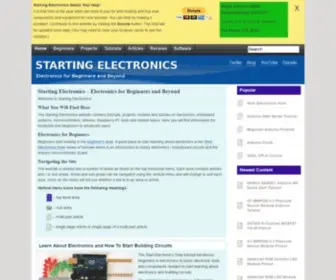 Startingelectronics.com(Starting Electronics) Screenshot