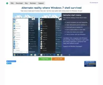 Startisback.com(Real start menu for Windows 8 and Windows 10) Screenshot