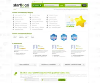 Startlocal.com.au(Find your local businesses instantly at StartLocal®) Screenshot