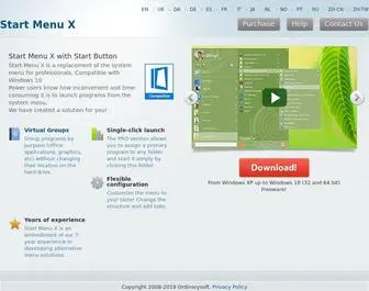 Startmenux.com(Start Menu X) Screenshot