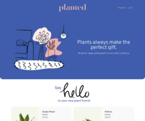 Startplanted.com(Plants always make the perfect gift) Screenshot