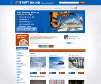 Startskins.com(Customize Your Google) Screenshot