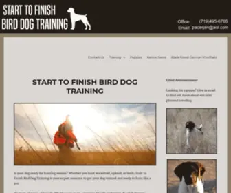 Starttofinishbirddogtraining.com(Start to Finish Bird Dog Training) Screenshot