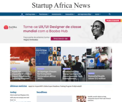 Startupafrica.news(Startupafrica news) Screenshot