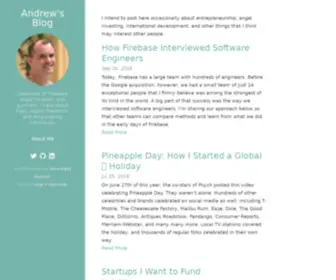 Startupandrew.com(Andrew's Blog) Screenshot