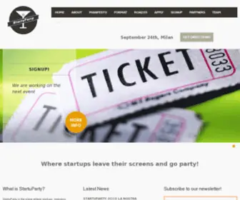 Startuparty.com(L' evento per startup italiane a cui non si puo' mancare) Screenshot