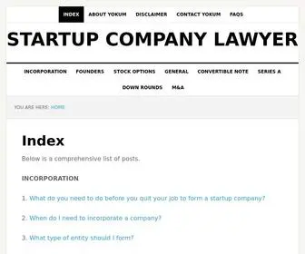 Startupcompanylawyer.com(Startup Company Lawyer) Screenshot