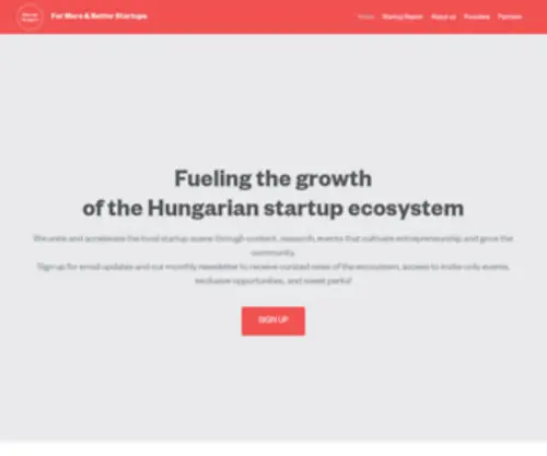 Startuphungary.io(Startup Hungary) Screenshot