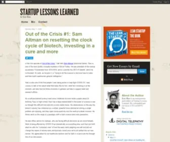Startuplessonslearned.com(Lessons Learned) Screenshot