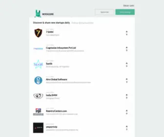 Startuplister.com(Discover new startups) Screenshot