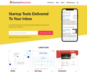 Startupresources.io(The Best Tools For Your Startup) Screenshot