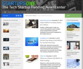 Startupsone.com(Tech Startup Funding Reports) Screenshot