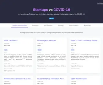 Startupsvscovid.com(Startups vs COVID) Screenshot