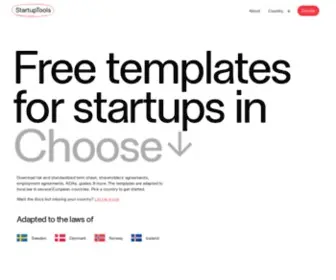 Startuptools.org(Free Tools and Document Templates) Screenshot