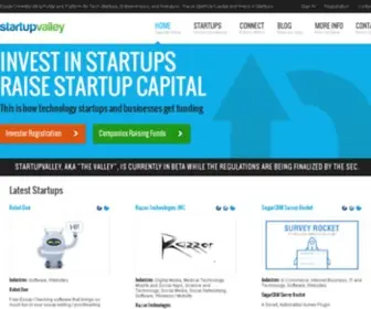 StartupValley.com(Equity Crowdfunding Portal) Screenshot