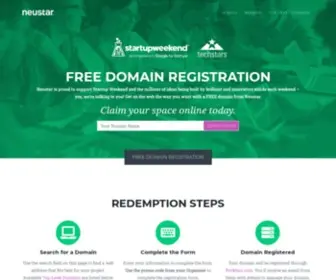 Startupweekend.neustar(Free Domain Registration) Screenshot