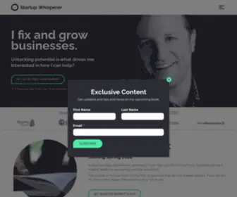 Startupwhisperer.com(I fix and grow businesses. Unlocking potential) Screenshot