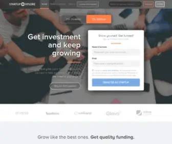 StartupXplore.com(Invest in the best startups with the best investors) Screenshot