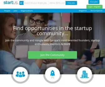 Startus.cc(Connecting the european startup community) Screenshot