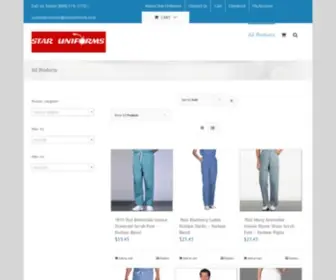 Staruniforms.com(Fashion Seal Healthcare) Screenshot