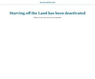 Starvingofftheland.com(Starving off the Land) Screenshot