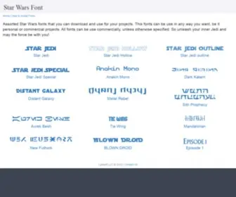 Starwarsfont.com(Star Wars Font) Screenshot