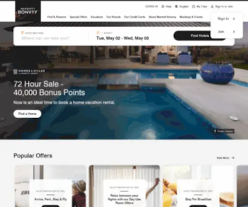Starwood.com(Hotels & Resorts) Screenshot