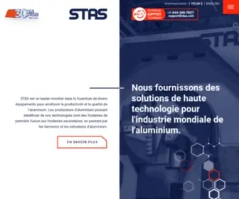 Stas.com(Équipements spécialisés pour l'industrie de l'aluminium) Screenshot