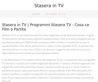 Staserain-TV.com(Stasera in TV) Screenshot