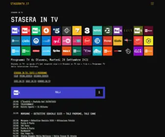 Staseratv.it(Stasera in TV) Screenshot