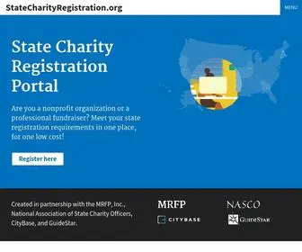 Statecharityregistration.org(State Charity Registration Portal) Screenshot