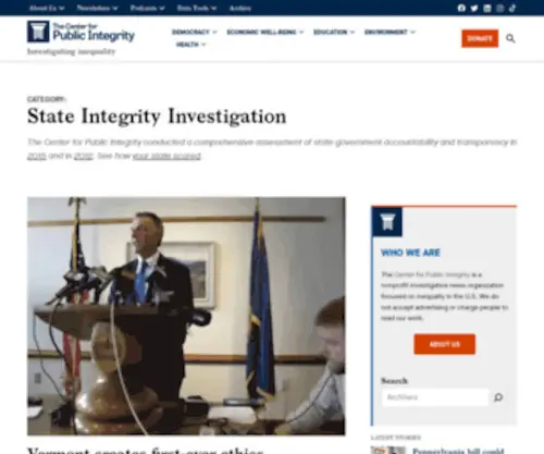 Stateintegrity.org(State Integrity Investigation) Screenshot
