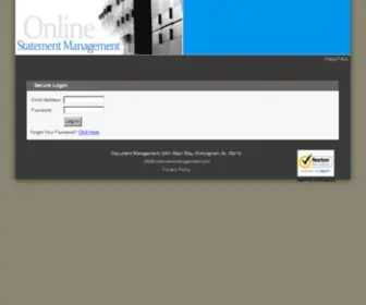 Statementmanagement.com(Customer Interface) Screenshot