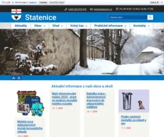 Statenice.cz(Obec Statenice) Screenshot