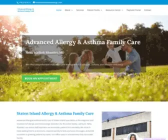 Statenislandallergy.com(Advanced allergy & asthma family care) Screenshot