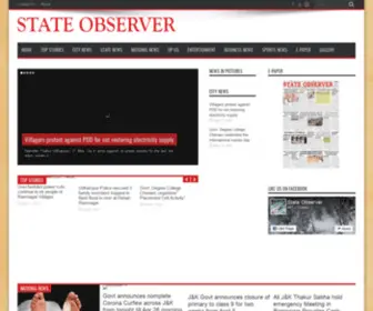 Stateobserver.com(Leading Newspaper Published from Jammu) Screenshot