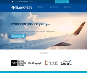 Statesmantravel.com(Corporate Travel Management) Screenshot