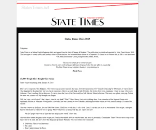 Statestimes.net(States Times) Screenshot