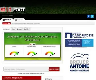 Statfoot.be(Toutes les statistiques des joueurs de football belges) Screenshot