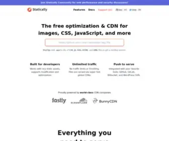 Staticaly.com(The CDN for developers) Screenshot