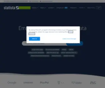 Statista.com(The Statistics Portal for Market Data) Screenshot