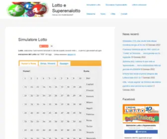 Statistiche-Lotto.it(Statistiche Lotto Calcola la fortuna dei tuoi numeri al Lotto) Screenshot